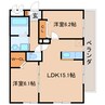 東海道本線/静岡駅 バス:20分:停歩6分 2階 築13年 2LDKの間取り