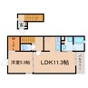 東海道本線/焼津駅 徒歩11分 2階 1年未満 1LDKの間取り