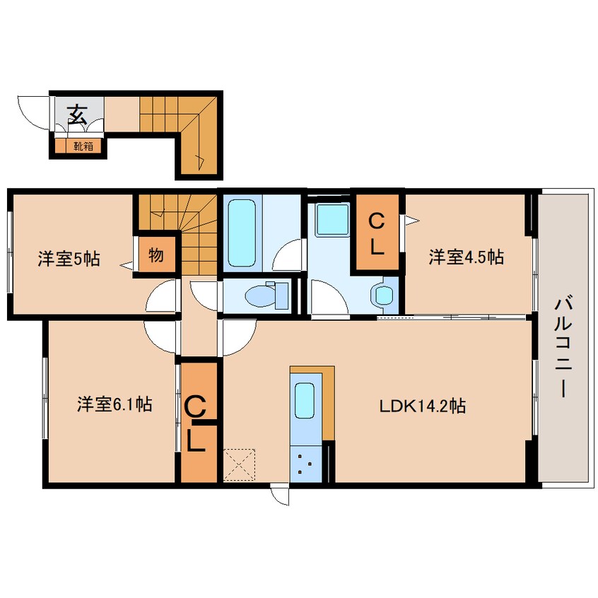 間取図 東海道本線/東静岡駅 徒歩25分 2階 建築中