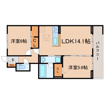 間取図 東海道本線/東静岡駅 徒歩25分 1階 建築中