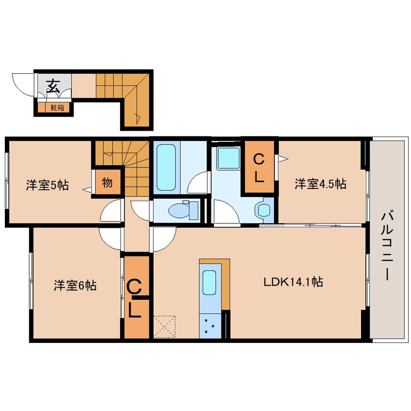 間取図 東海道本線/東静岡駅 徒歩25分 2階 建築中