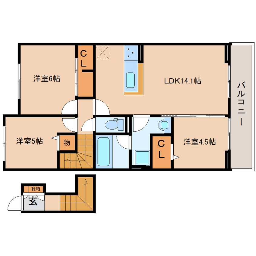 間取図 東海道本線/東静岡駅 徒歩25分 2階 建築中