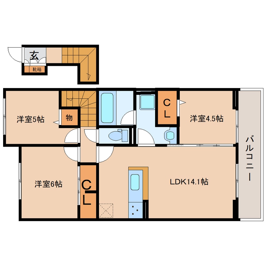 間取図 東海道本線/東静岡駅 徒歩25分 2階 建築中