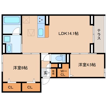 間取図 東海道本線/静岡駅 バス9分中田二丁目下車:停歩2分 1階 建築中