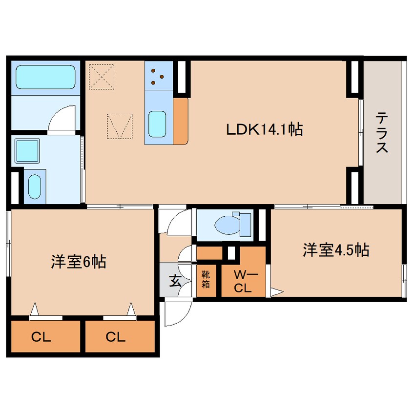 間取図 東海道本線/静岡駅 バス9分中田二丁目下車:停歩2分 1階 建築中