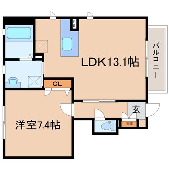 間取図 東海道本線/西焼津駅 徒歩20分 1階 築17年