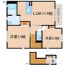 東海道本線/西焼津駅 徒歩20分 2階 築17年 2LDKの間取り