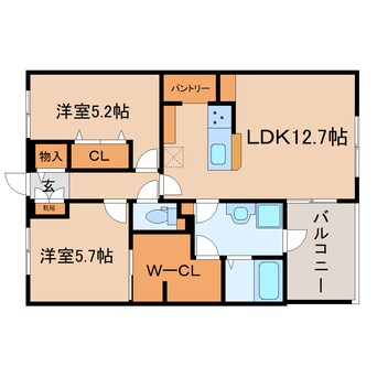 間取図 東海道本線/静岡駅 バス11分中田4丁目下車:停歩7分 2階 建築中