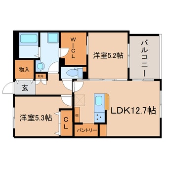間取図 東海道本線/静岡駅 バス11分中田4丁目下車:停歩7分 4階 建築中