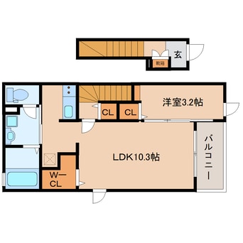 間取図 東海道本線/東静岡駅 徒歩20分 2階 建築中