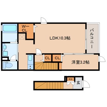 間取図 東海道本線/東静岡駅 徒歩20分 2階 建築中