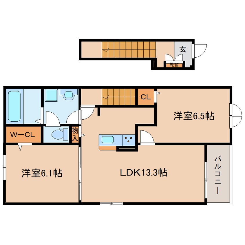 間取図 東海道本線/西焼津駅 徒歩13分 2階 建築中