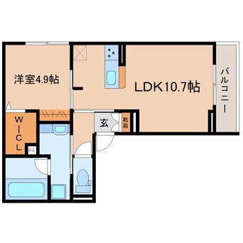 間取図 東海道本線/静岡駅 徒歩13分 2階 建築中