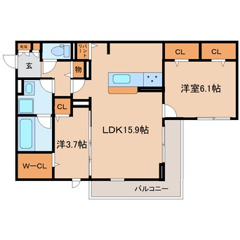 間取図 東海道本線/静岡駅 バス21分宮竹一丁目下車:停歩5分 3階 建築中