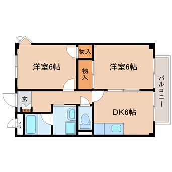 間取図 東海道本線/西焼津駅 徒歩7分 1階 築26年