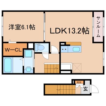 間取図 東海道本線/藤枝駅 バス12分高洲小学校前下車:停歩6分 2階 建築中