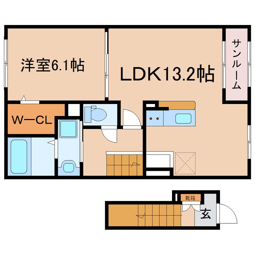 間取図 東海道本線/藤枝駅 バス12分高洲小学校前下車:停歩6分 2階 建築中