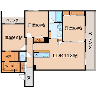 間取図 東海道本線/静岡駅 徒歩11分 2階 1年未満