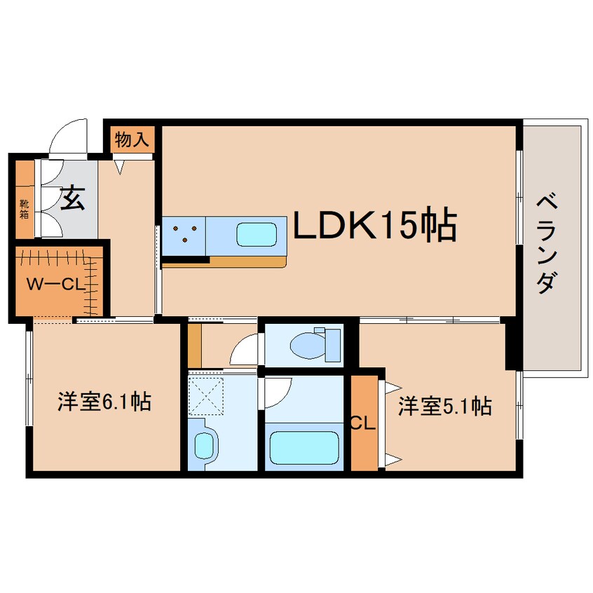 間取図 東海道本線/静岡駅 徒歩11分 2階 1年未満