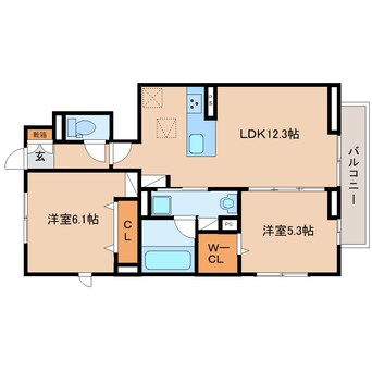 間取図 東海道本線/西焼津駅 徒歩10分 1階 建築中