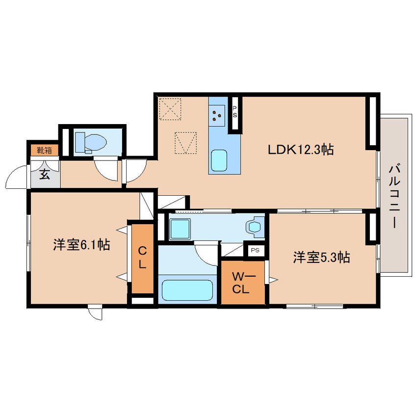 間取図 東海道本線/西焼津駅 徒歩10分 1階 建築中