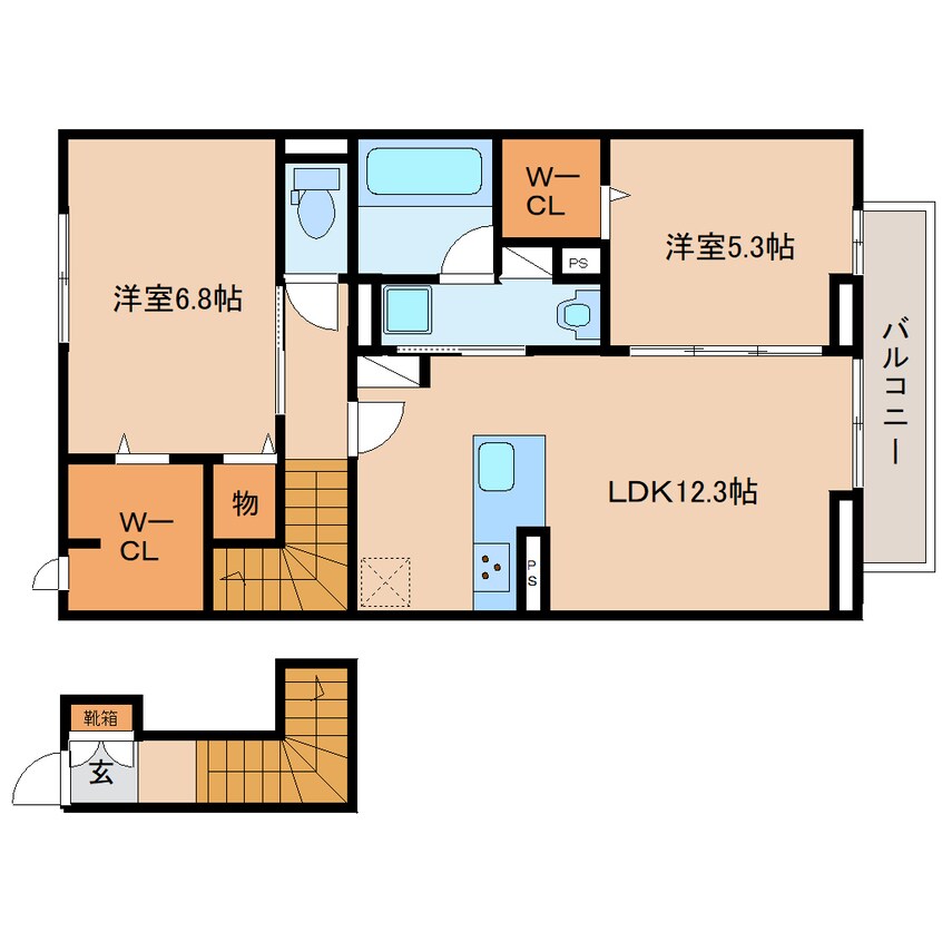 間取図 東海道本線/西焼津駅 徒歩10分 2階 建築中