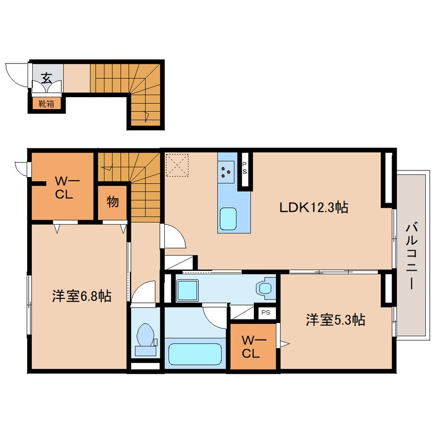 間取図 東海道本線/西焼津駅 徒歩10分 2階 建築中