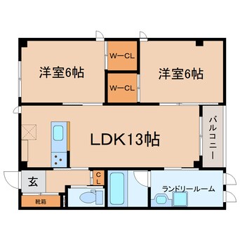 間取図 東海道本線/静岡駅 バス28分井庄下車:停歩3分 3階 建築中