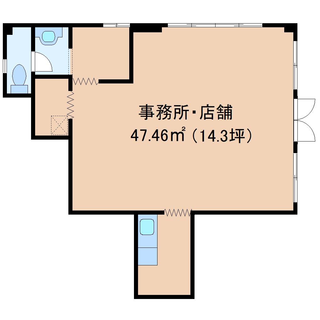 間取り図 東海道本線/静岡駅 バス21分高松下車:停歩1分 1階 築36年