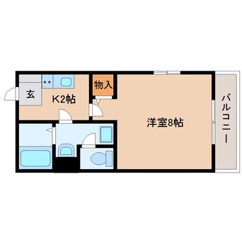 間取図 東海道本線/用宗駅 徒歩10分 2階 築24年