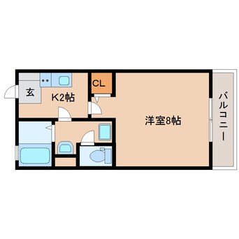 間取図 東海道本線/用宗駅 徒歩10分 2階 築24年