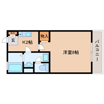 間取図 東海道本線/用宗駅 徒歩10分 2階 築24年