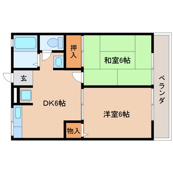 間取図 東海道本線/用宗駅 徒歩7分 1階 築26年