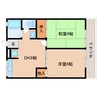 東海道本線/用宗駅 徒歩7分 1階 築27年 2DKの間取り