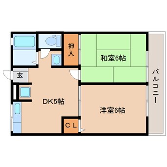 間取図 東海道本線/用宗駅 徒歩7分 1階 築26年