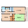 東海道本線/用宗駅 徒歩6分 2階 築28年 2LDKの間取り
