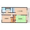 東海道本線/用宗駅 徒歩6分 2階 築28年 2LDKの間取り
