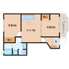 東海道本線/用宗駅 徒歩22分 1階 築23年 2DKの間取り