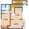 東海道本線/静岡駅 バス:32分:停歩10分 2階 築27年 2DKの間取り