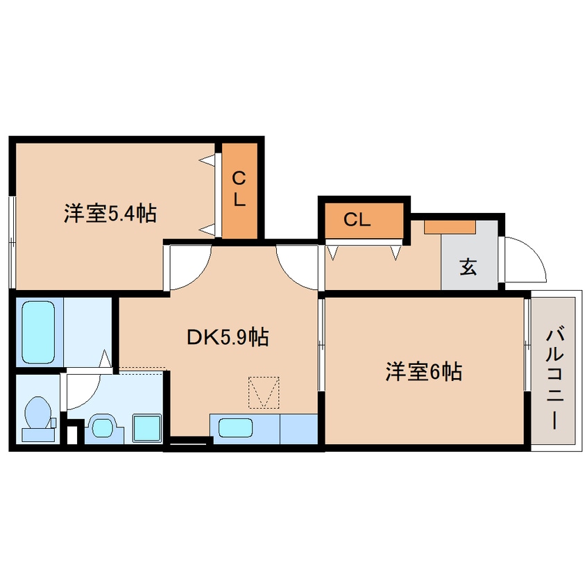 間取図 東海道本線/静岡駅 バス21分御新田上下車:停歩4分 1階 築21年