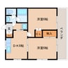 東海道本線/静岡駅 バス:16分:停歩1分 1階 築29年 2DKの間取り