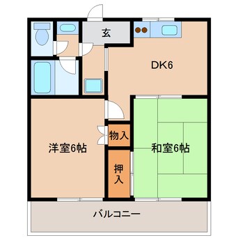 間取図 東海道本線/静岡駅 バス16分市立高校前下車:停歩1分 1階 築28年