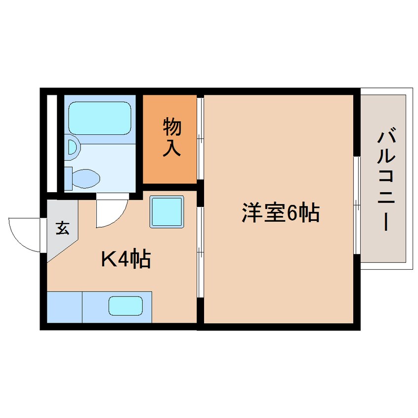 間取図 東海道本線/静岡駅 バス14分千代田四丁目下車:停歩2分 2階 築32年