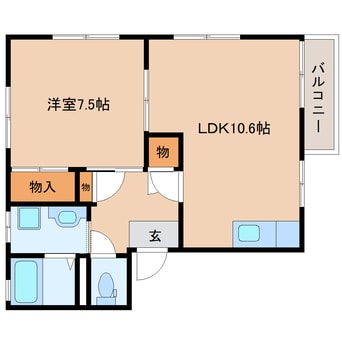 間取図 東海道本線/静岡駅 バス23分昭府一丁目下車:停歩4分 2階 築31年