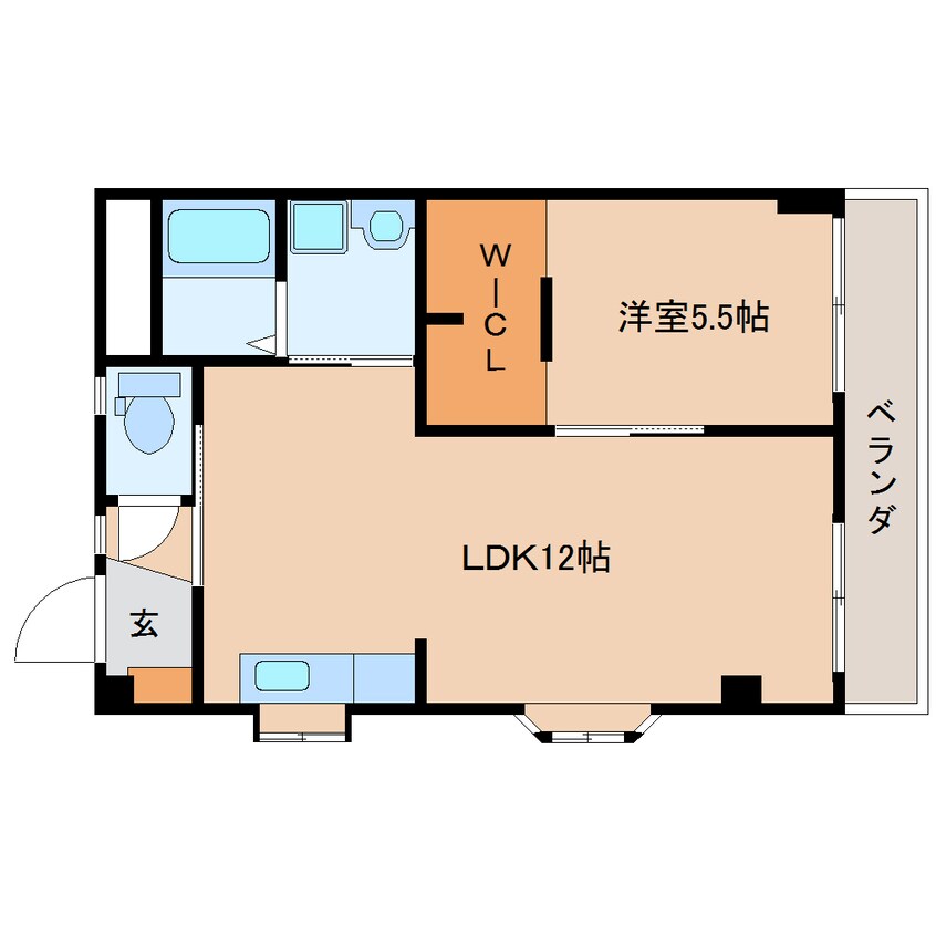 間取図 東海道本線/安倍川駅 徒歩26分 2階 築36年