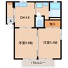 東海道本線/静岡駅 バス:22分:停歩5分 1階 築29年 2DKの間取り
