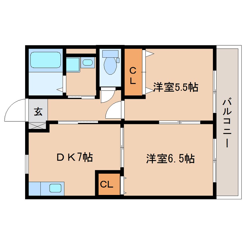 間取図 東海道本線/静岡駅 バス29分マイホームセンター前下車:停歩6分 2階 築20年