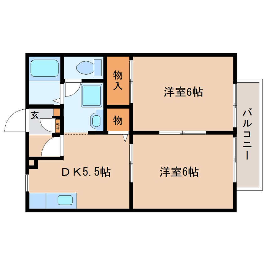 間取図 東海道本線/安倍川駅 徒歩15分 1階 築28年