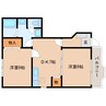 静鉄バス（静岡市）/服織小学校入口 徒歩2分 1階 築21年 2DKの間取り