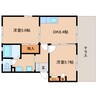 東海道本線/静岡駅 バス:21分:停歩2分 1階 築24年 2DKの間取り